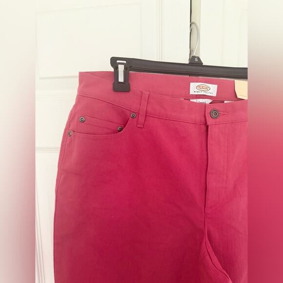 NWT Talbots Boot Cut Color Stretch Denim Jeans Salmon Pink Cotton Size 14 W - Picture 3 of 7